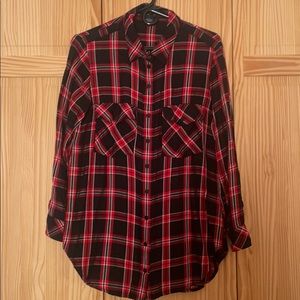 Evereve/Sanctuary Button-up Plaid Shirt Sz. Sm
